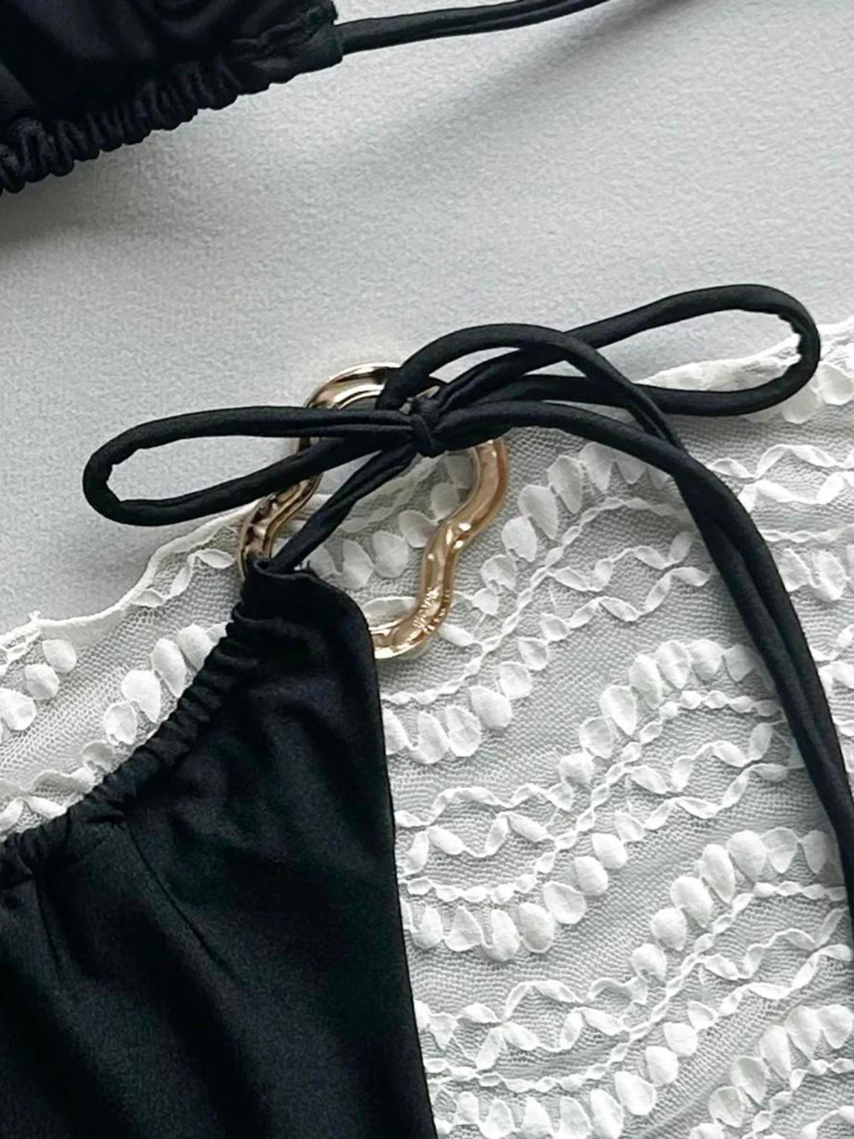 Triangle Bikini Halter Uneven Rings