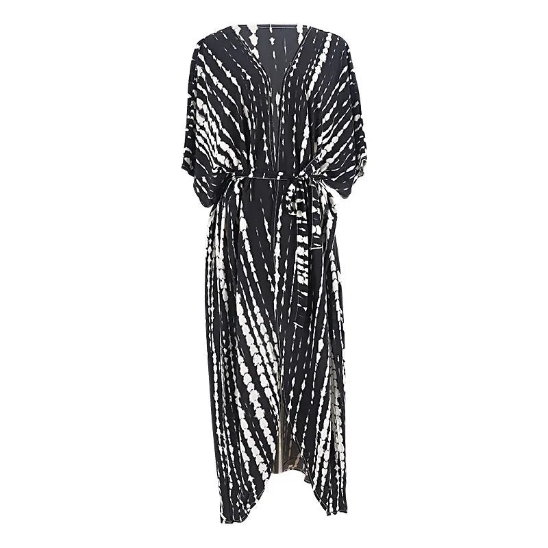 Monochrome Beach Kimono