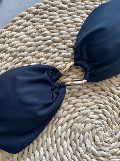 Karabiner Bandeau Bikini Set