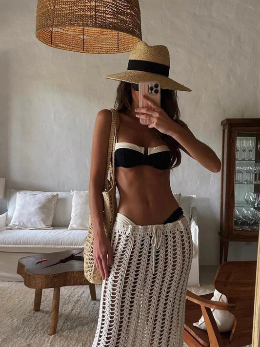 Contrast Underwire Bikini Set