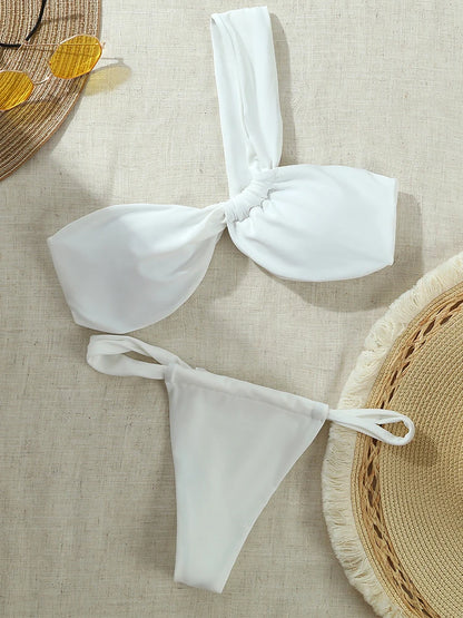 Asymmetrical Knot Bikini Set