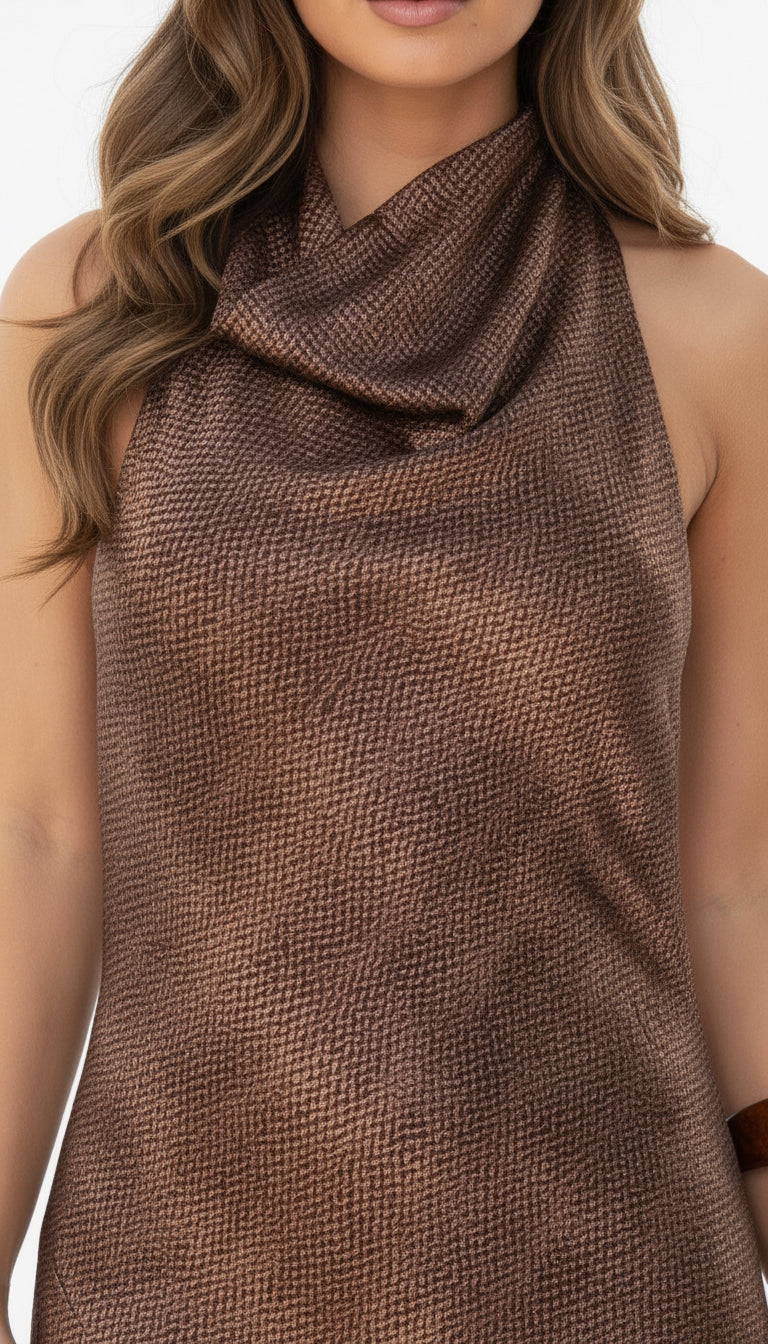 Dakar Draped Maxi Dress – Chocolate Brown